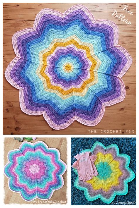 Round Crochet Blanket Pattern Free, 6 Day Kid Blanket Crochet Pattern Free, Round Baby Blanket Crochet, Flower Crochet Blanket Pattern, Crochet Star Blanket, Baby 2024, Crochet Blanket Stitch Pattern, Crochet Flower Blanket, Crochet Baby Blanket Free Pattern