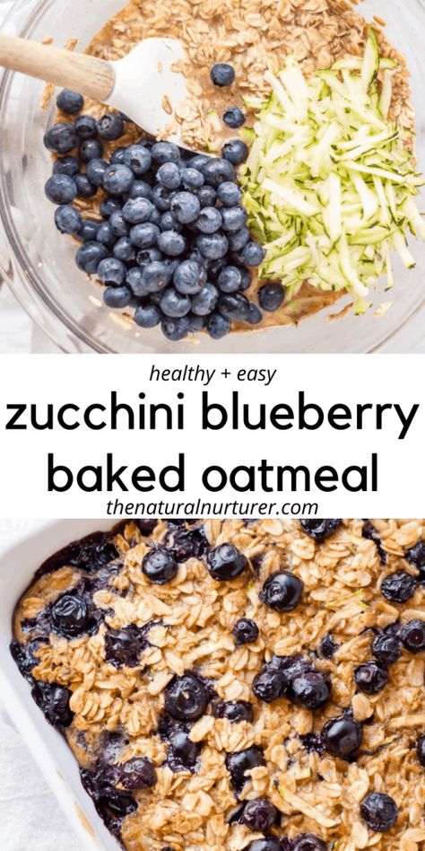 Blueberry Baked Oatmeal, Healthy Baked Oatmeal, Baked Oatmeal Healthy, Baked Oatmeal Recipe, Muffins Breakfast, Smoothies Healthy, Healthy Baked, Oatmeal Recipe, Breakfast Idea