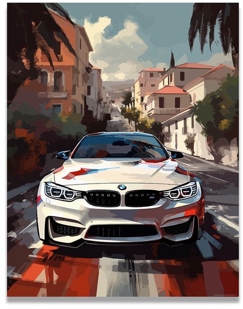 PRICES MAY VARY. Details - This car poster measures (11x14 Inches), and does not include a frame. Printed onto 285gsm semi-gloss paper, with high-quality colors that last. Car Art - Immerse yourself in the allure of the 2018 BMW M3 CS, a symbol of automotive history and innovation. Perfect Gift - Searching for an exceptional gift for the car enthusiast in your life? Look no further. Our 2018 BMW M3 CS art poster is a thoughtful and unique present that will be cherished by automotive aficionados Bmw Painting, Posters For Men, Posters For Boys Room, Simple Car Drawing, Car Room Decor, Car Wall Decor, Latest Bmw, Car Room, Carros Bmw