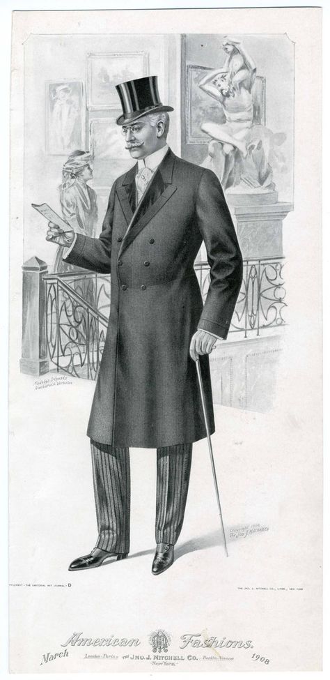 1890s Fashion Male, Victorian Mens Fashion, Victorian Mens Clothing, Mens Evening Wear, Edwardian Fashion Plates, Men's Fashion Illustration, Era Victoria, Victorian Men, Victorian Gentleman