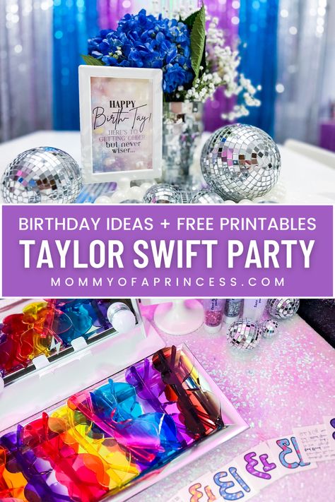 How to Host an Adult Taylor Swift Birthday Party Taylor Swift Drinks For Kids, T Swift Party, Taylor Swift Birthday Food, Taylor Swift Centerpieces, Taylor Swift Girls Birthday Party, Taylor Swift Lover Birthday Party, Taylor Swift 10th Birthday Party Ideas, Taylor Swift Birthday Party Decorations, Taylor Swift Party Food