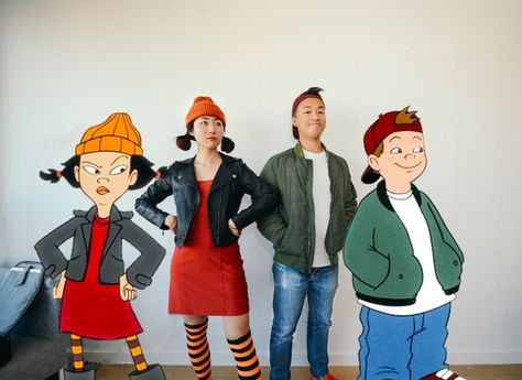 Recess Cartoon Costumes, Spinelli Halloween Costume, Couple Cartoon Characters Costumes, The Weekenders Cartoon, Goofy Couple Halloween Costumes, Bandit And Chilli Costume, Spinelli And Tj Recess Costume, Couple Halloween Costumes From Tv Shows, Halloween Cartoons Costumes