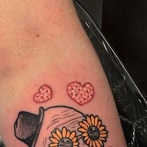 Linda Millicent on Instagram: "Precious boi 🌼 #tattoo #horror #cute #arttheclown #terrifier #glittertattoo #clown #denvertattooartist" Art The Clown Sunglasses, Art The Clown Terrifier Tattoo, Art The Clown Tattoo, Terrifier Tattoo, Art The Clown Terrifier, Horror Cute, Art The Clown, Clown Tattoo, Glitter Tattoo