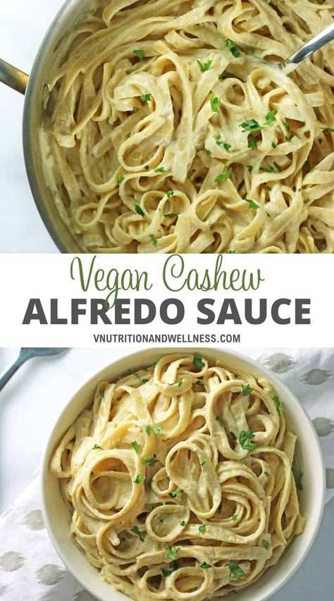 Cashew Fettucini Sauce, Cashew Based Pasta Sauce, Cashew Cream Pasta Recipe, Fettuccini Alfredo Vegan, Cashew Cream Pasta Sauce, Cashew Alfredo Sauce Vegan, Creamy Cashew Sauce, Creamy Cashew Pasta Sauce, Gerd Pasta Recipes