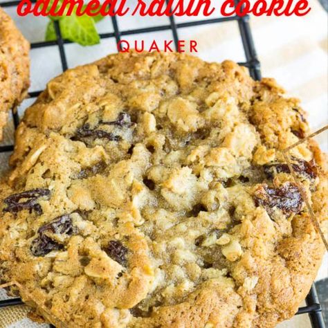 Cookie Recipes Oatmeal, Quaker Oatmeal Raisin Cookies, Vanishing Oatmeal Cookies, Quaker Oatmeal Cookies, Oatmeal Raisin Cookie Recipe, Best Oatmeal Raisin Cookies, Raisin Cookie Recipe, Quaker Oatmeal, Oatmeal Raisin Cookie