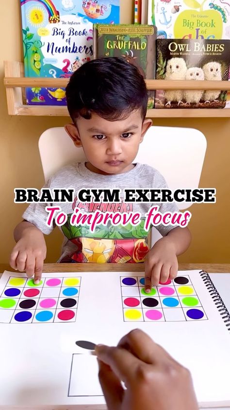 Ankita Bag | Brain gym for kids/ toddlers ⤵️ Brain Gym exercises help with attitude, coordination, memory, focus, concentration, thinking power… | Instagram Memory Skills Activities, Brain Gym Exercises Preschool, Bilateral Integration Activities Kids, Interesting Games For Kids, Focus Activities For Preschoolers, Cognitive Skills Activities For Kids, Interesting Activities For Kids, Memory Games For Preschoolers, Brain Game For Kids