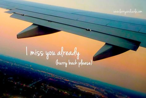 I miss you already... hurry back please! Airport goodbyes are one of the biggest challenges of long-distance relationships. #ldr #longdistance #goodbye #missingyou Quotes For Long Distance, Goodbye Quotes For Him, Airport Quote, Ldr Couples, Ldr Quotes, Goodbye Quotes, Distance Love Quotes, Miss You Already, Love Birthday Quotes