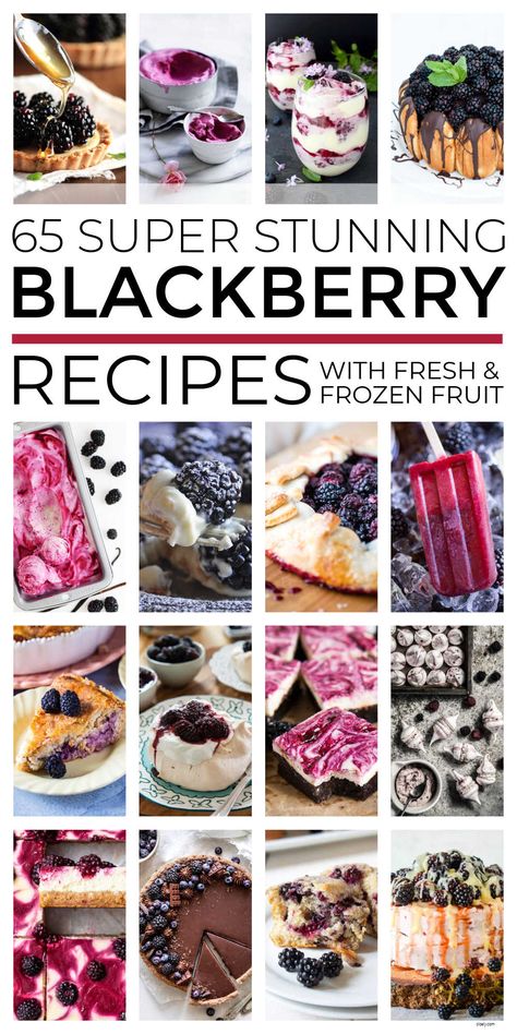 Unusual Fresh & Frozen Blackberry Recipes Recipes With Frozen Blackberries, Frozen Blackberry Recipes, Blackberry Recipes Easy, Blackberry Desserts, Blackberry Dessert Recipes, Indulgent Recipes, Wild Blackberries, Blackberry Dessert, Blackberry Cobbler Recipe