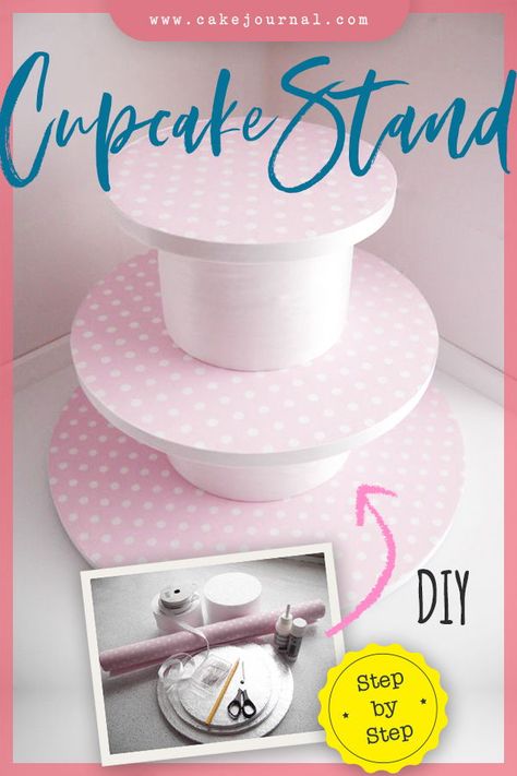 Are you looking for a cake stand for cupcakes or mini cakes? Then this article is for you! We are giving you an easy free tutorial for how to make a cake stand for cupcakes or mini cakes. Many of these you can diy and create yourself. Check out our tutorial and post your successes in the comments below!  #cakestands #diycakestand #weddingcakestand #cakestandcenterpiece Mini Cupcake Stand Ideas, How To Make A Cake Stand, How To Display Cupcakes For A Party, Homemade Cupcake Stands, Candyland Cakes, Diy Cupcake Stand, Cakes To Make, Bar A Bonbon, Diy Cupcake