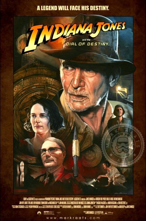 INDIANA JONES & H THE DIAL OF DESTINY (2023) poster by Mark Raats Indiana Jones Dial Of Destiny, Dial Of Destiny, 2023 Poster, Historical Movies, Indiana Jones, Watch List, Destiny, Indiana, Film