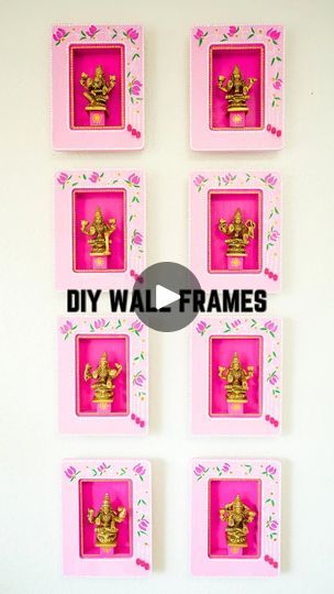 206K views · 10K reactions | DIY Asta Lakshmi wall frames 
you can easily make these beautiful unique wall frames at home for this festive season use these frames to decorate multiple ways leave a comment “Pinkframe“ to get full DIY details. I hope you enjoyed watching these DIY wall frames and got some ideas for your festive decoration this season

Comment and let me know how you liked it
Follow for more easy DIYs and double tap to give it a ❤️

Thanks for watching ❤️
.
.
.

[ Astalakshmi, brass idols, poojadecor, lotusflower, Indian festival, indian home decor, entryway decor, pink decor, asta lakshmi brass idols, sravanamasam, varamahalakshmi, diy wall frames, ammavaru, alankarana, varalakshmi pooja alankarana, lakshmi decor ideas, Indian decorations, Indian Homes, Indian festival decor Brass Idols Decor, Entryway Indian Decor, Diy Diwali Wall Decor, Living Room Designs India, Vishnu Priya, Diy Wall Hanging Crafts, Varalakshmi Pooja, Brass Wall Art, Brass Idols