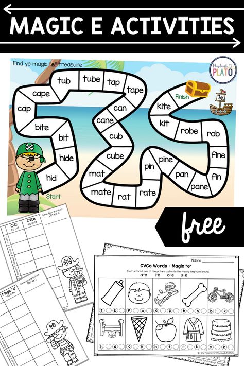 The magic e is so tricky! Make it easier for kids to learn the silent e and long vowel sounds with these awesome magic e activities! #magicE #trickyE #cvce #cvcwords Magic E Lesson, Magic E Lesson Ideas, Cvc Anchor Chart, Bossy E Activities, Magic E Activities Kindergarten, Magic E Activities First Grade, Cvce Activities Freebies, Magic E Activities, Silent E Activities