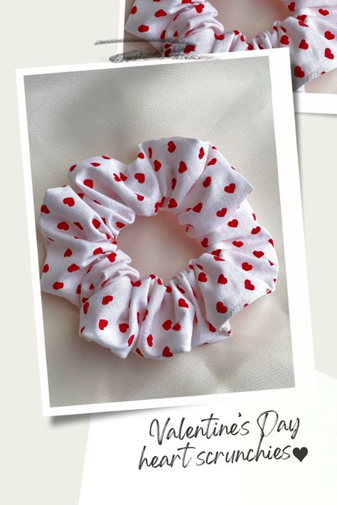 School Party Favors, Red Scrunchie, Valentine Gift Baskets, Heart Gift Box, Valentine's Day Gift Baskets, Galentines Gifts, Hair Tie Accessories, Galentines Day, Heart Valentines