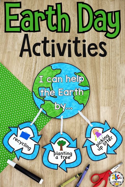 Kids will think, read, and write how they can help the Earth with a craft, emergent readers, writing prompts, and more Earth Day Activities!