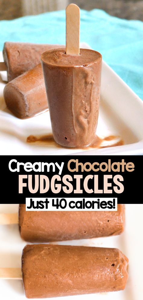 Lowfat Sweet Snacks, Healthy Low Calorie Treats, Diy Yogurt Popsicles, Chocolate Fudge Popsicles, Healthy Ice Pops For Kids, Frozen Popsicle Recipes Healthy, Chocolate Yogurt Popsicles, Paleo Popsicle Recipes, Creamy Fruit Popsicles