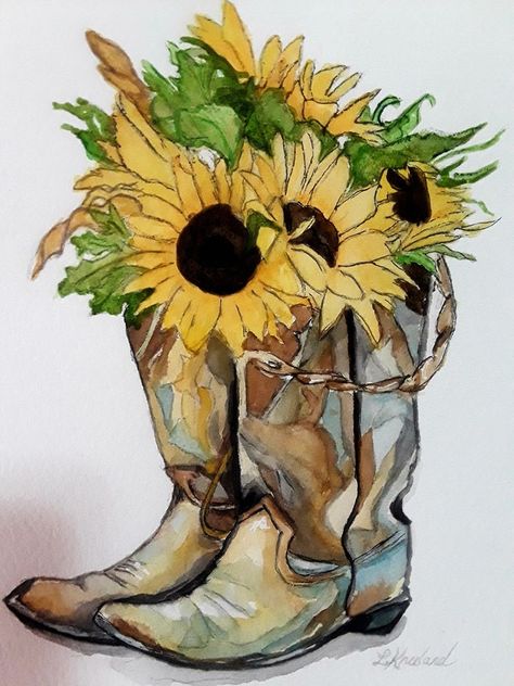 Texas Painting Ideas Easy, Texas Painting Ideas, Rodeo Drawings, Texas Painting, Western Drawings, Intermediate Art, Texas Watercolor, Painting Pots, Texas Theme