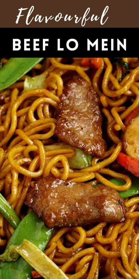 Chinese Food Recipes Lo Mein, Low Main Recipes, Beef Lo Main, Beef And Shrimp Lo Mein Recipe, Beef Lomein Recipes Chinese Food, Chinese Low Mein Recipe, Lo Me In Noodles, Restaurant Style Lo Mein, Instant Pot Beef Lo Mein