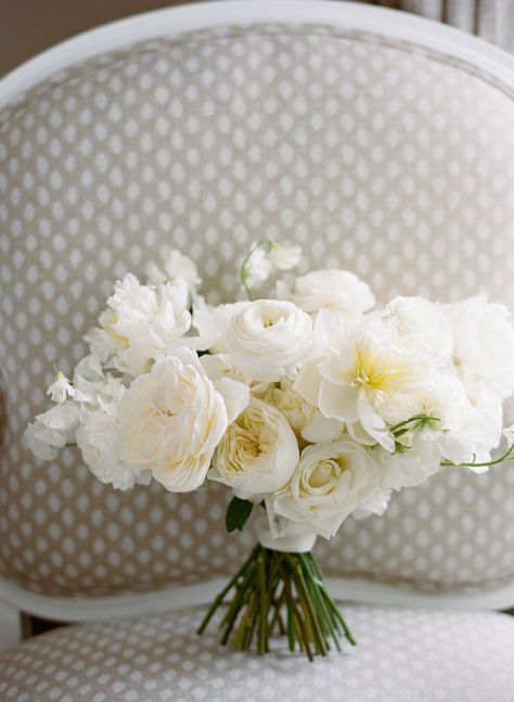 Dainty White Bouquet, Bridal Flowers Ivory, Ranunculus And Hydrangea Bouquet, Peony And Rose Bridal Bouquet, Wedding Flowers With Ribbon, Simple Elegant Bouquet, White Cloud Rose, White Rose And Ranunculus Bouquet, Bridal Bouquet With Ranunculus