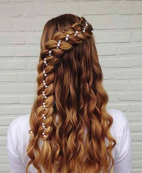 Simple and Best Eid Hairstyles 2017 For Pakistani Girls Eid Hairstyles, Open Hairstyles, Peinados Fáciles Para Cabello Corto, Long Layered Hair, Haircuts For Long Hair, Long Wavy Hair, Hairstyles For School, Layered Hair, Balayage Hair