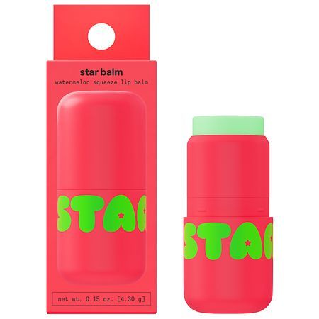 Star Balm is an ultra-cushiony, ultra-cute lip balm in four fun flavors. A little taste of Watermelon Squeeze: fresh, juicy, and sweet. Star Balm delivers long-lasting hydration with the help of shea butter, cocoa butter, and coconut oil—a powerful combo that keeps lips soft, smooth, and moisturized. Like a hug for your lips, these silky lip balms are here to help soothe chapped skin and minimize dryness. Explore the Star Balm collection and find your favorite flavors: Starfruit, Very Vanilla, Bubble Lip Balm, Star Face Lip Balm, Cute Lip Balm, Preppy Products, Preppy Skincare, Dream Wishlist, Preppy Gifts, Lip Balm Collection, Sephora Skin Care