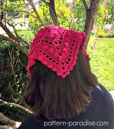 Bobble Kerchief C Kerchief Headband, Kerchief Pattern, Crochet Kerchief, Bandeau Au Crochet, Crochet Bandana, Crochet Mignon, Confection Au Crochet, Crocheted Hat, Crochet Hair Accessories