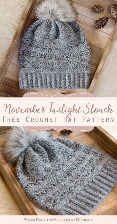 Crochet Slouch Hat Pattern, Pola Kupluk, Slouchy Beanie Pattern, Slouch Hat Pattern, Pola Topi, Clear Soup, Crochet Slouch Hat, Crochet Slouchy Hat, Easy Crochet Hat