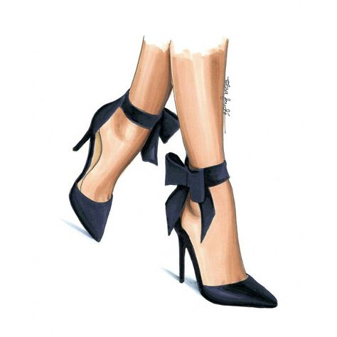 Arte �♥️ Fashion Illustration Shoes, Kasut Tumit Tinggi, Navy Heels, Shoe Sketches, Fashion Drawing Sketches, Shoes Illustration, Design Moda, Shoe Design Sketches, Shoes Drawing