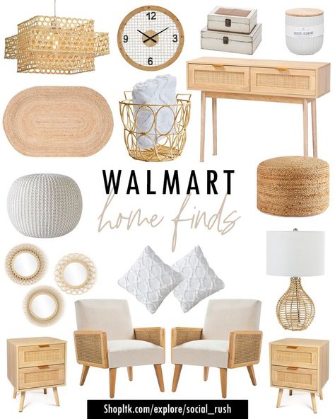 Boho Home Decor, Walmart Finds, Boho Furniture, Living Room Style, Neutral Home, Home Decor Ideas Decor For Side Table In Living Room, Furniture Boho Style, Boho Bedroom Inspirations Modern, Boho Suite Decor, Boho Formal Living Room, Walmart Boho Decor, Boho Accent Table Decor, Rattan Decor Living Room, Sophisticated Boho Decor