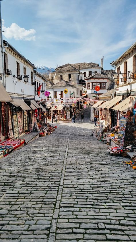 Travel To Albania, Albania Aesthetic, Gjirokaster Albania, Albania City, Albania Travel, Albanian Culture, Amazing Places To Visit, Stone City, Balkan Peninsula