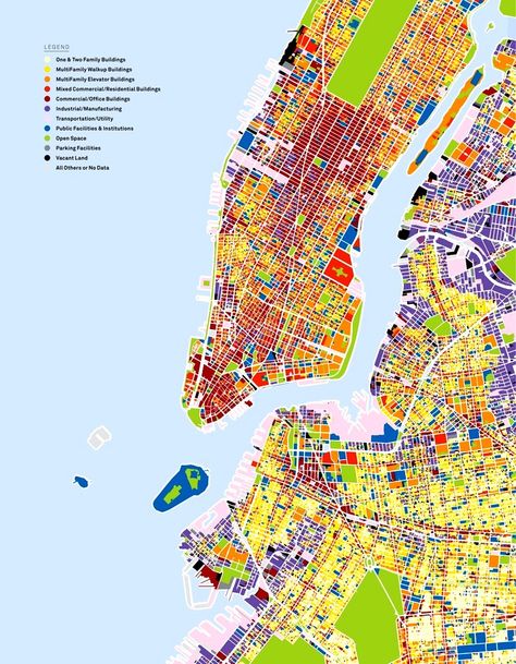 Land Use Map of part of New York City. #landuse #cityplanning #NewYorkCityMaps Land Use Map, Visual Analysis, Urban Mapping, Villa Architecture, Urban Ideas, Map Diagram, Urban Design Diagram, Architectural Representation, Urban Analysis