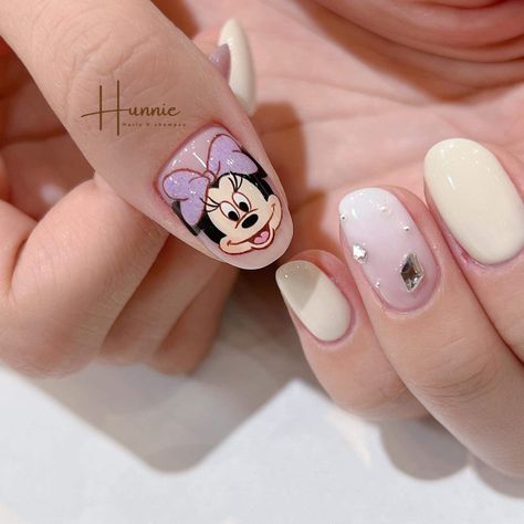 Mickey Nail, Nails Tay, Nail Polish Art Designs, Nail 2024, Mickey Nails, Korean Nail, Nail Art Designs Images, Anniversary Cards Handmade, Korean Nail Art