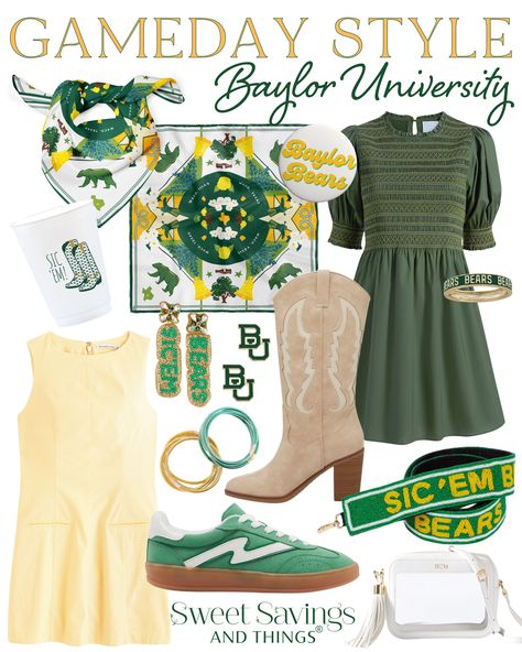 Baylor Game Day Outfit, Baylor Gameday Outfit, Baylor University, Game Day Outfit, Baylor Bear, Gameday Outfit, Day Outfit, Fall 2024, Game Day