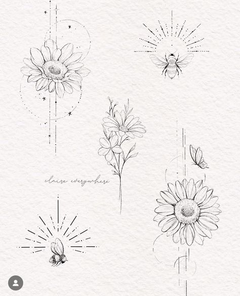 Wreath Tattoo, Tattoo Ideas Unique, Tattoo Artist Tattoo, Boho Tattoos, Illustration Tattoo, Daisy Tattoo, Artist Tattoo, Up Tattoo, Inspiration Tattoo