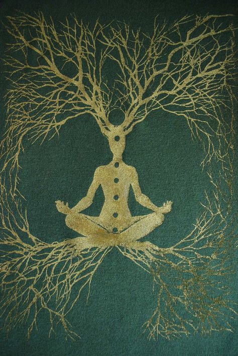 Yoga Kunst, Arte Inspo, Yoga Pose, Spiritual Art, Guided Meditation, Sacred Geometry, Yoga Meditation, Buddhism, A Tree