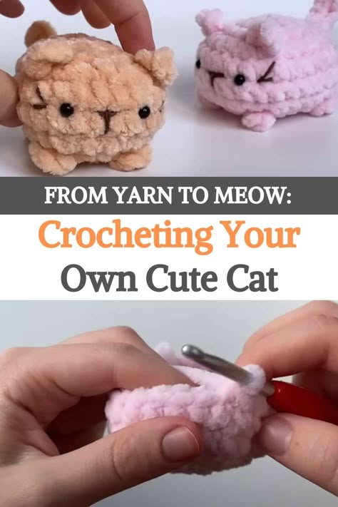 Crochet is a wonderful and relaxing craft that allows you to create a wide variety of projects, from blankets and scarves to stuffed animals and decorative items.One of the most popular crochet projects is the cute cat, which is not only fun to make but also makes a perfect gift for cat lovers.In this guide, we will show you step-by-step how to crochet your very own cute cat, from the basic stitches to the finishing touches.Before you start crocheting your cute cat... Best Selling Crochet Projects, Crochet Cat Beginner, Crochet Cat Easy Pattern, Easy Tiny Crochet Animals, Beginner Plushie Patterns, Crochet Animals Free Patterns Cat, Crochet Tiny Cat Free Pattern, Crochet Plushies Pattern Free Beginner, Easy Crochet Step By Step