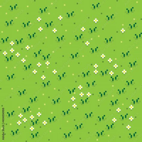 Download Grass pixel art background. Grass texture. Pixel art vector. Flower garden. Stock Vector and explore similar vectors at Adobe Stock. Pixel Grass Background, Pixel Art Grass Tileset, Pixel Art Garden, Small Flower Pixel Art, Hand Pixel Art, Grass Pixel Art, Pixel Cottagecore, Pixel Game Background, Pixel Art Game Background