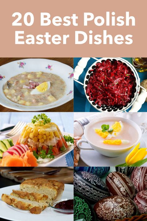 Get inspired with those traditional Polish Easter dishes! Polish Easter Traditions Food, Ukrainian Easter Recipes, Easter Polish Food, Slovak Easter Recipes, German Easter Recipes, Traditional Easter Dinner Menu Ideas, Non Traditional Easter Dinner, Easter Recipes Vegetables, Polish Easter Recipes