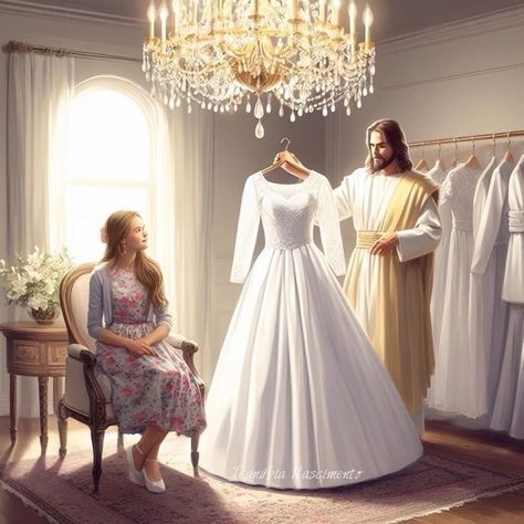 Christian Wedding Look, Wedding Dress Christian, Jesus Wedding, Christian Wedding Dress, Ready For Marriage, Gods Princess, Jesus Christ Art, Christian Quotes God, Bride Of Christ