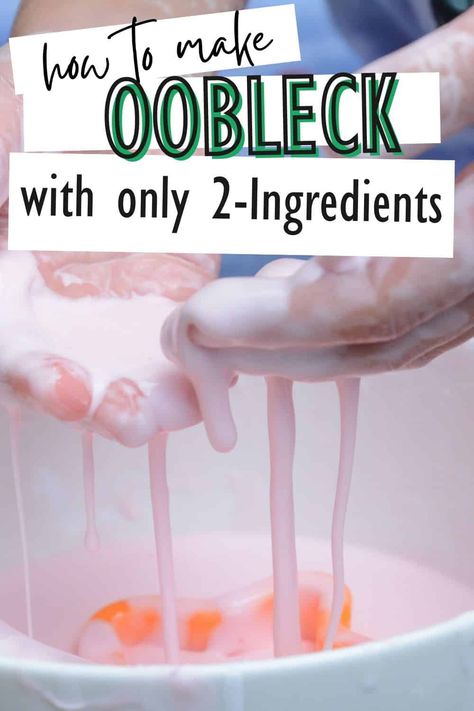 Baking Activities For Kids, Oobleck Activities, Making Oobleck, Toddler Science Activities, Fun Activities For Preschool, Oobleck Recipe, How To Make Oobleck, Cornstarch And Water, Science For Toddlers