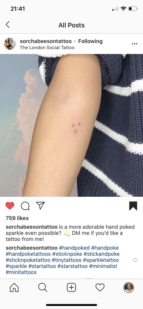 3 Sparkles Tattoo, Acotar Star Tattoo, Tiny Acotar Tattoo, Acotar Stars Tattoo, Star Tattoos Wrist, Tiny Sparkle Tattoo, Fine Line Tiny Tattoo, Star Stick And Poke, 3 Stars Tattoo