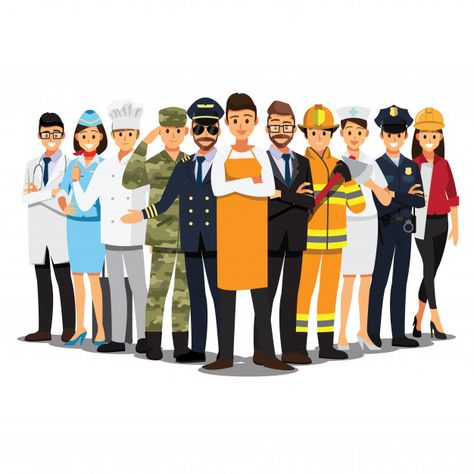 People group different job set Premium V... | Premium Vector #Freepik #vector #people Yamang Tao, Nurses Week Quotes, خريطة ذهنية, Thumbs Up Sign, 1. Mai, Business Cartoons, Business Woman Quotes, People Group, Office People