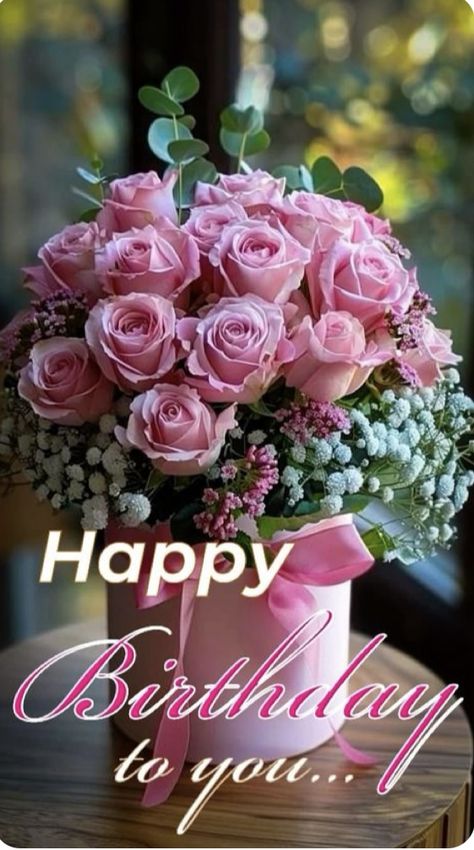 Gimtadienio Atvirukai, Happy Birthday Flower Cake, Happy Birthday Flowers, Happy Birthday Wishes Pics, Happy Birthday Flowers Wishes, Happy Birthday Floral, Birthday Wishes Pics, Happy Birthday Rose, Beautiful Birthday Wishes