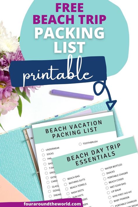 The ultimate beach packing list for families and the printable checklist that makes it easy to remember everything you need for a beach vacation with kids. This beach packing list includes all the essentials for families who are planning loads of fun in the sun, sand and saltwater with recommended products and some expert tips for visiting the beach with kids. Beach Vacation With Kids, Packing List Free Printable, Beach Trip Packing List, Beach Trip Packing, Beach Packing List, Trip Packing List, Beach Vacation Packing List, Mini First Aid Kit, Travel Printables