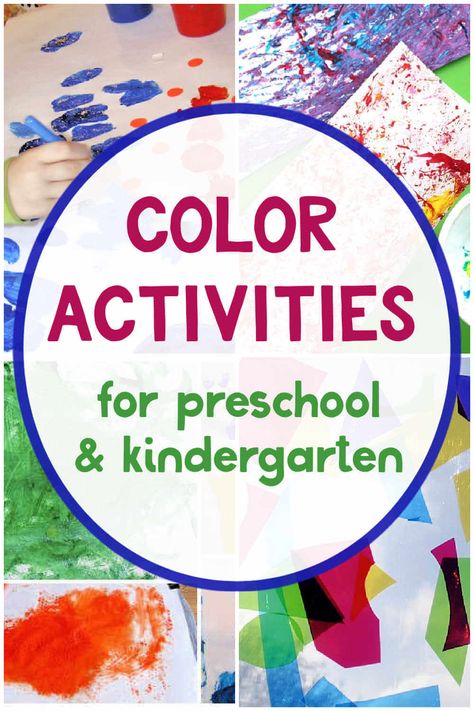 Color Week Kindergarten Activities, Color Art For Preschoolers, Color Week Crafts, Colour Theme Preschool Activities, Color Day Activities For Preschool, Teaching Colors To Preschoolers, Color Unit Preschool, Color Art Projects For Preschool, Art Theme Preschool Activities