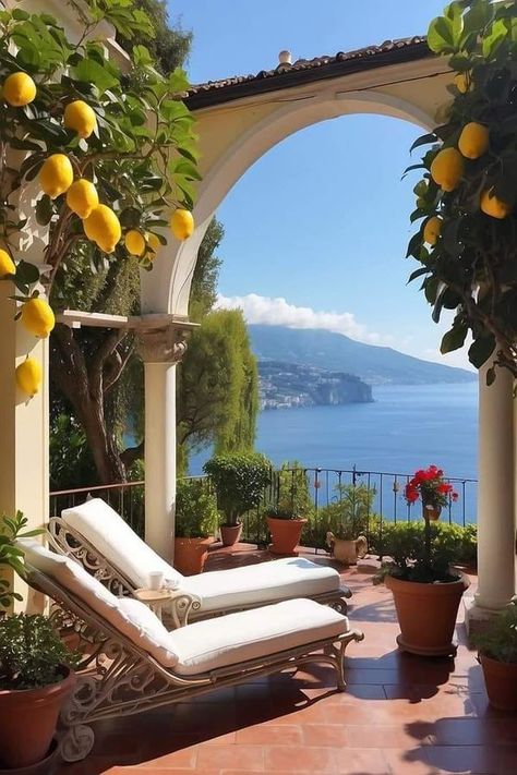 Italy Coast, Beach Mansion, Italy House, Portofino Italy, Lemon Trees, Italian Aesthetic, Seaside Living, Sorrento Italy, Italy Summer