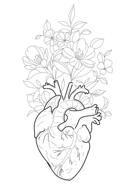 Tattoo Art Drawings Sketches, Graffiti Art Drawings, Anatomical Heart Drawing, Anatomical Heart Tattoo, Flower Tattoo Drawings, Alien Drawings, Single Needle Tattoo, Calligraphy Art Print, Tattoo Portfolio