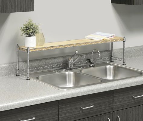 Over-the-Sink Shelf Over The Sink Shelf Kitchen, Dish Rack Over Sink, Over Sink Shelf, Sink Shelf Kitchen, Over The Sink Shelf, Over Kitchen Sink, Above Kitchen Sink, Kitchen Countertop Storage, Above Sink