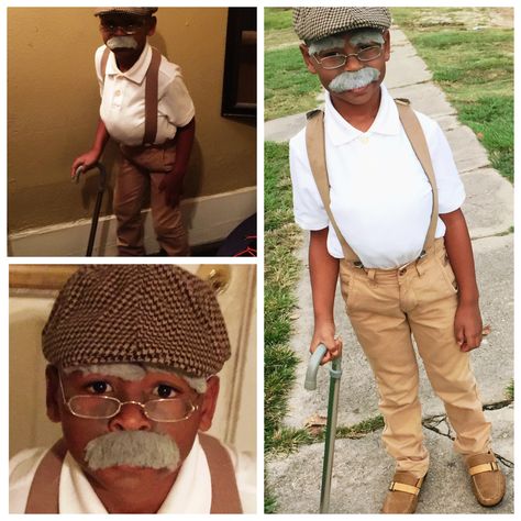 Homemade "Grandpa" Costume Halloween Costume Kids Old Man Costume, Grandpa Costume, Diy Costumes Men, Old Man Costume, Man Dress, Dress Up Party, Man Beard, Clever Classroom, Baby Costume