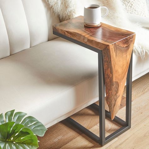 Live Edge Woodworking Projects, Slabs Of Wood Ideas, Live Edge Wall Decor, Wood Live Edge Table, Wood Table For Living Room, Wood Bed Table, Live Edge Wood Side Table, Live Edge Wood Console Table, Live Edge Wood Table Dining Rooms