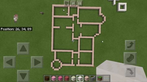 Pink Palace Coraline Minecraft, Coraline Minecraft Builds, Coraline House Minecraft, Pink Palace Coraline Layout, Coraline Minecraft, Coraline House Layout, Minecraft House Floor Plans, Minecraft Houses Blueprints Layout, Coraline House